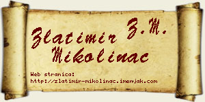 Zlatimir Mikolinac vizit kartica